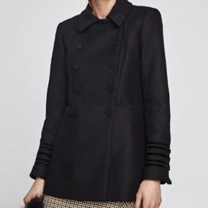 Double breasted Zara fall wool coat M